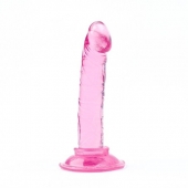 Розовый анальный фаллоимитатор на присоске - 12 см. - Сима-Ленд