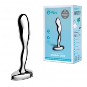 Стальной стимулятор простаты Stainless Steel Prostate Plug - 11,5 см. - b-Vibe - в Новосибирске купить с доставкой