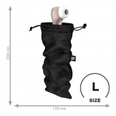 Черный мешочек для хранения игрушек Treasure Bag L - Satisfyer - купить с доставкой в Новосибирске