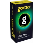 Прозрачные ультратонкие презервативы Ganzo Ultra thin - 15 шт. - Ganzo - купить с доставкой в Новосибирске