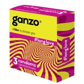 Презервативы с анестетиком для продления удовольствия Ganzo Long Love - 3 шт. - Ganzo - купить с доставкой в Новосибирске