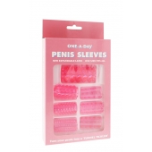 Набор из 7 розовых насадок на пенис ONE-A-DAY PENIS SLEEVES PINK - Seven Creations - в Новосибирске купить с доставкой