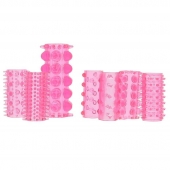 Набор из 7 розовых насадок на пенис ONE-A-DAY PENIS SLEEVES PINK - Seven Creations - в Новосибирске купить с доставкой