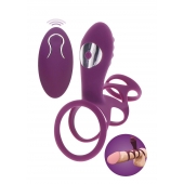 Фиолетовая эрекционная вибронасадка Halo Halo C-Ring Sleeve - Toy Joy - в Новосибирске купить с доставкой