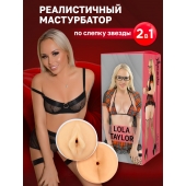 Двусторонний мастурбатор Lola Taylor - 22 см. - ФлешНаш - в Новосибирске купить с доставкой