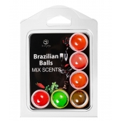 Набор из 6 шариков с ароматизированными массажными маслами Brazilian Balls - Secret Play - купить с доставкой в Новосибирске