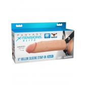Полый страпон на ремнях 8’’ Hollow Silicone Strap-on - Pipedream - купить с доставкой в Новосибирске