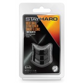 Черное эрекционное кольцо на мошонку Beef Ball Stretcher Snug X Long - Blush Novelties - в Новосибирске купить с доставкой