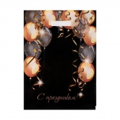 Пакет с вырубной ручкой и принтом в виде шариков (30х40 см) - Сима-Ленд - купить с доставкой в Новосибирске