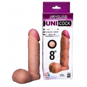 Фаллическая насадка для страпона UNICOCK 8  - 20 см. - LOVETOY (А-Полимер) - купить с доставкой в Новосибирске