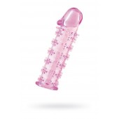 Розовая насадка на пенис с шипами - 12,5 см. - A-toys - в Новосибирске купить с доставкой