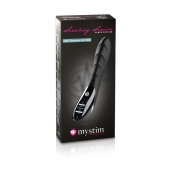Вибратор с электростимуляцией Sizzling Simon Black Edition - 27 см. - MyStim - купить с доставкой в Новосибирске