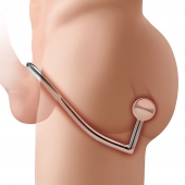 Кольцо на пенис с анальным стимулятором Stainless Steel Anal Hook   Cock Ring - BlueLine - в Новосибирске купить с доставкой