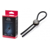 Тёмно-серое эрекционное кольцо с зажимом Again and Again Adjustable Cock Ring - Fifty Shades of Grey - в Новосибирске купить с доставкой