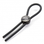 Тёмно-серое эрекционное кольцо с зажимом Again and Again Adjustable Cock Ring - Fifty Shades of Grey - в Новосибирске купить с доставкой