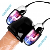 Черная стимулирующая насадка для головки полового члена Multi Speed Vibrating Penis Head Teaser - XR Brands - в Новосибирске купить с доставкой