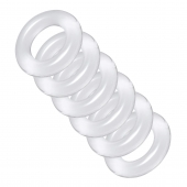 Комплект из 6 прозрачных эрекционных колец Ring Master Custom Ball Stretcher Kit - XR Brands - в Новосибирске купить с доставкой