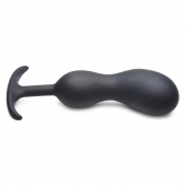 Черный массажер простаты с утяжелителями Premium Silicone Weighted Prostate Plug XL - 20,8 см. - XR Brands - в Новосибирске купить с доставкой