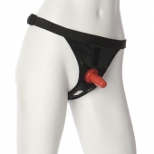 Трусики со штырьком для фиксации насадок Ultra Harness with Plug - Doc Johnson - купить с доставкой в Новосибирске