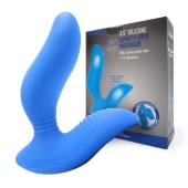 Синий вибромассажер простаты 3,5’’ Curve P-spot Massager - 12 см. - Erokay - в Новосибирске купить с доставкой