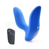 Синий вибромассажер простаты 3,5’’ Remote Control Curve P-spot Massager - 12 см. - Erokay - в Новосибирске купить с доставкой