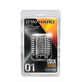 Прозрачная насадка с шипами STAY HARD COCK SLEEVE 01 CLEAR - Blush Novelties - в Новосибирске купить с доставкой