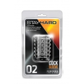 Прозрачная насадка на пенис с шишечками STAY HARD COCK SLEEVE 02 CLEAR - Blush Novelties - в Новосибирске купить с доставкой
