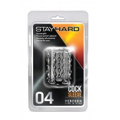 Прозрачная насадка с бороздками STAY HARD COCK SLEEVE 04 CLEAR - Blush Novelties - в Новосибирске купить с доставкой