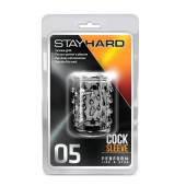 Прозрачная насадка с капельками STAY HARD COCK SLEEVE 05 CLEAR - Blush Novelties - в Новосибирске купить с доставкой