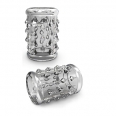 Прозрачная насадка с капельками STAY HARD COCK SLEEVE 05 CLEAR - Blush Novelties - в Новосибирске купить с доставкой