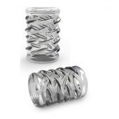 Прозрачная насадка с объёмными чёрточками STAY HARD COCK SLEEVE 06 CLEAR - Blush Novelties - в Новосибирске купить с доставкой