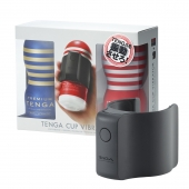Набор Tenga Cup Vibrator 1st Set: вибратор Cup Vibrator, мастурбатор Original Vacuum Cup, мастурбатор Premium Original Vacuum Cup - Tenga - в Новосибирске купить с доставкой