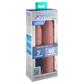 Телесная вибронасадка на член 3  Vibrating Mega X-tension with Remote - 22,9 см. - Pipedream - в Новосибирске купить с доставкой
