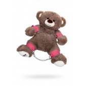 Бондажный набор: бурый мишка с розовыми оковами и наручниками - Pecado - купить с доставкой в Новосибирске