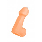 Оранжевая свеча в форме пениса - 47 гр. - Pecado - купить с доставкой в Новосибирске