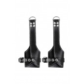 Черные подвесы с белой строчкой - Pecado - купить с доставкой в Новосибирске