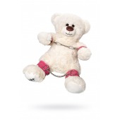 Бондажный набор: белый мишка с розовыми оковами и наручниками - Pecado - купить с доставкой в Новосибирске