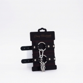 Черно-красные кожаные оковы - Crazy Handmade - купить с доставкой в Новосибирске