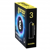 Супертонкие презервативы Ganzo Invisible - 3 шт. - Ganzo - купить с доставкой в Новосибирске