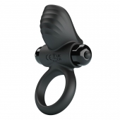 Черное эрекционное кольцо с вибрацией Adrien - Baile - в Новосибирске купить с доставкой