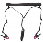 Женские вибростринги с зажимами для половых губ Spreader String with Vibrator - Orion - купить с доставкой в Новосибирске Женские вибростринги с зажимами для половых губ Spreader String with Vibrator - Orion - купить с доставкой в Новосибирске