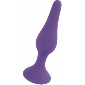 Фиолетовая анальная втулка Silcone Purple Plug Medium - 11 см. - Boys of Toys