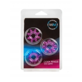 Набор из 3 лиловых эрекционных колец различной формы - Erowoman-Eroman - в Новосибирске купить с доставкой