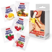 Набор из 5 саше съедобных смазок Tutti-Frutti - Биоритм - купить с доставкой в Новосибирске