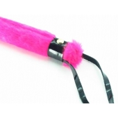 Нежная плеть с розовым мехом BDSM Light - 43 см. - БДСМ Арсенал - купить с доставкой в Новосибирске