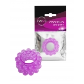 Лиловое эрекционное кольцо с 2 рядами стимулирующих шариков - Erowoman-Eroman - в Новосибирске купить с доставкой