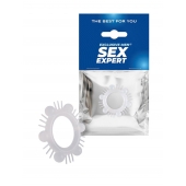 Эластичное эрекционное кольцо с шипиками и шариками - Sex Expert - в Новосибирске купить с доставкой