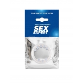 Эрекционное кольцо со стимулирующими шариками сверху и снизу - Sex Expert - в Новосибирске купить с доставкой