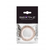 Эрекционное кольцо с бежевыми «ресничками» - Sextaz - в Новосибирске купить с доставкой