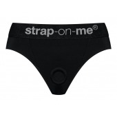 Черные трусики для насадок Heroine Lingerie Harness - size XL - Strap-on-me - купить с доставкой в Новосибирске